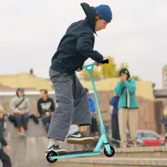 Aosom Stunt Scooter Pro Scooter Entry Level Freestyle Scooter w/ Lightweight Alloy Deck for 14 Years and Up Teens, Adults