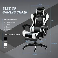 Ergonomic Gaming Chair with Lumbar Support &ndash; Sleek Racing Design