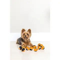 Midlee Orange/Black Mini Dog Halloween Tennis Balls- Set of 12