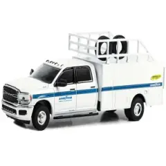 2021 Ram 3500 Dually Tire Service Truck White "Goodyear" "Dually Drivers" Series 12 1/64 Diecast Model Car by Greenlight