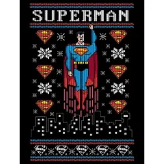 Superman Christmas Black Graphic Tee Toddler Boy to Youth Boy