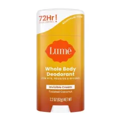 Lume Invisible Cream Deodorant Stick - Toasted Coconut - 2.2oz
