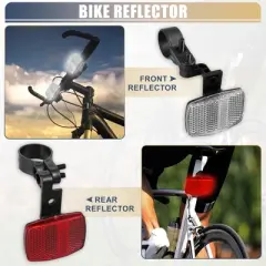 Unique Bargains Bicycle Front Rear Reflector Kit Red and White 10 Pcs