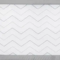 BreathableBaby Breathable Mesh Crib Liner - Classic Collection - Gray Chevron