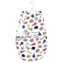 Hudson Baby Infant Boy Plush Faux Fur Swaddle Wrap, Sports Fan, 0-3 Months