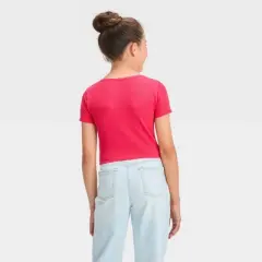 Girls' Short Sleeve Seamless Cropped T-Shirt - art class&trade;