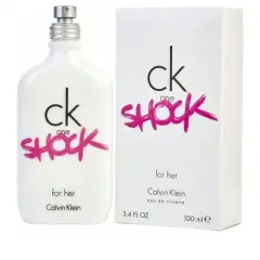 Ck One Shock By Calvin Klein Women Passion Flower, Poppy, Dark Cocoa, Amber And Patchouli. Edt Spray 3.4 Oz