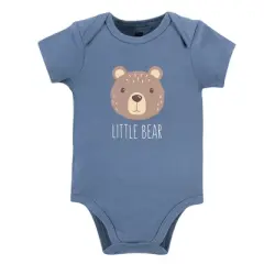 Hudson Baby Infant Boy Cotton Bodysuits 3pk, Little Bear