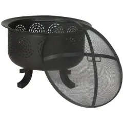 Negril Outdoor Fire Pit - PIT1016 - Copper/Black - Safavieh