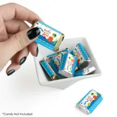 Big Dot of Happiness Under the Sea Critters - Mini Candy Bar Wrapper Stickers - Baby Shower or Birthday Party Small Favors - 40 Count