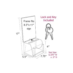 Azar Displays Molded Suggestion Box with Pocket Lock and Key M 206009