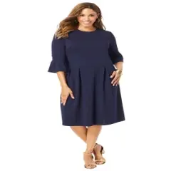 Jessica London Women&rsquo;s Plus Size Ponte Fit & Flare Dress