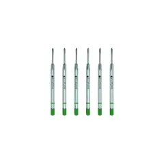 Monteverde Fine Gel Ballpoint Refill For Parker Gel Ballpoint Pens 6/Pack Green P423GN