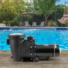 VEVOR Above Ground Pool Pump, 2 HP, 110 GPM Max Flow Single Speed Swimming Pool Pump, 110V/240V 3450 RPM 59 ft Max Head Pool Pump