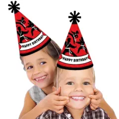 Big Dot of Happiness Karate Master - Cone Happy Birthday Party Hats for Kids and Adults - Set of 8 (Standard Size)