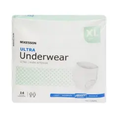McKesson Ultra Incontinence Underwear, Heavy Absorbency, Unisex, XL, 14 Count