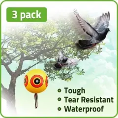 De-Bird Balloon Bird Repellent ,3-Pk Fast and Effective Solution to Pest Problems, Scare Eyes Balloon to Scare Birds Away