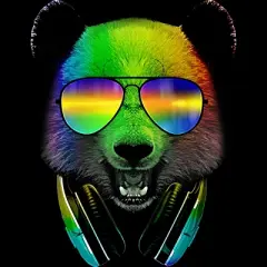 Men's Design By Humans DJ Panda By clingcling Tank Top