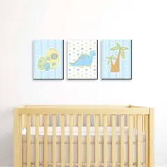 Big Dot of Happiness Baby Boy Dinosaur - Dino Nursery Wall Art and Kids Room Decorations - Gift Ideas - 7.5 x 10 inches - Set of 3 Prints