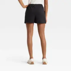 Women's Streetwear Graphic Shorts - Black