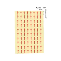 Unique Bargains Industrial Work Inspection Indicator Long Arrow PET Self-Adhesive Labels 0.5" x 0.4" Red