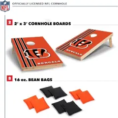NFL Cincinnati Bengals 2'x3' Wood Cornhole Set