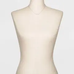 Sterling Silver Bezel Cubic Zirconia Bar Chain Necklace - A New Day&trade; Silver/Clear