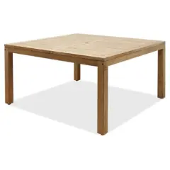 Georgia 9pc Teak Wood Square Patio Dining Set - International Home Miami