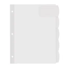 Avery 5ct Printable White Label Big Tab Divider Set: Binder Dividers, Filing Accessories, 12.5" x 9.125", Paper