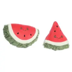 ebba Mini Watermelon Rattle & Crinkle Set Precious Produce Adorable Baby Stuffed Animal Red 4"