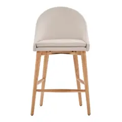 Set of 2 24" Conrad Natural Danish Modern Counter Chair - Inspire Q