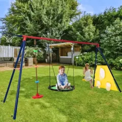 Dexmalle rainbow colour interesting 5in1 swingset