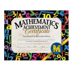 Flipside Mathematics Achievement Certificate 8.5" x 11" Multicolor 30/Pack 5 Packs/Carton (VA581-5)