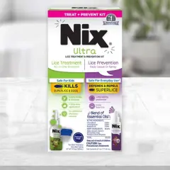 Nix Lice Scalp Treatment Shampoo + Comb & Lice Prevention Kit - 10 fl oz