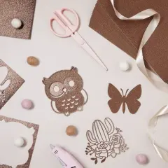 Bright Creations 30 Sheets Double-Sided Copper Glitter Cardstock Paper for DIY Crafts, Card Making, Invitations, 300GSM, 8.5 x 11 In