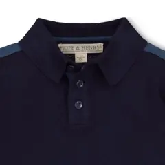 Hope & Henry Boys' Organic Cotton Long Sleeve Sweater Polo, Infant