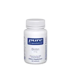 Pure Encapsulations Biotin 8 mg - B Vitamin to Aid Hair, Skin & Nail Strengthening, Metabolism & Nervous System* - With Premium Biotin