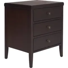 Finley Solid Wood 3 Drawer Nightstand - ClickDecor