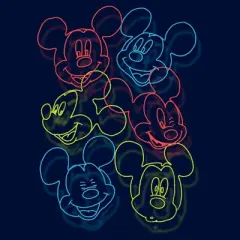 Boy's Disney Mickey Mouse Neon Outlines T-Shirt
