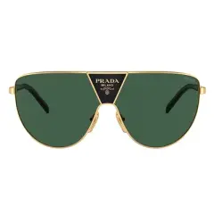 Prada PR 69ZS 5AK05V Unisex Shield Sunglasses Gold 37mm