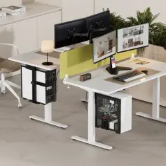 Mount-It! Rotating Heavy Duty CPU Mount | Height and Width Adjustable CPU Bracket for Under Desk and Wall Installation | 44 Lbs. Weight Capacity