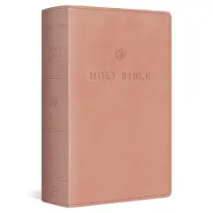 ESV Large Print Personal Size Bible, Red Letter (Trutone, Blush Rose) - by  Esv Bibles (Leather Bound)