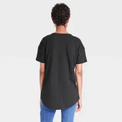 Women's Short Sleeve Essential Henley Tunic T-Shirt - Knox Rose&trade;