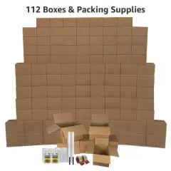 UBMOVE Smart Moving Box Kit 10 Room Kit 112 Bigger Moving Boxes, Bubble, and More