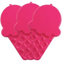 Reusable Hard Ice Pack for Lunch Box, Bento or Bag (3 Pack Ice Cream) - Keep Cool Freezer Cold Packs, Lasts For Hours - Great for Kids or Adults, Long-Lasting, Slim & Lightweight Design