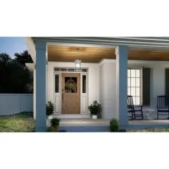 Urban Ambiance Luxury Colonial Outdoor Pendant Light,  21"H x 9"W,  Stainless Steel Finish, UHP1221