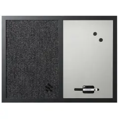 MasterVision - Dry-Erase Combination Board - Felt Surface - Medium Density Fiber (MDF) Frame - Black - 18 in. x 24 in. - 1 Each