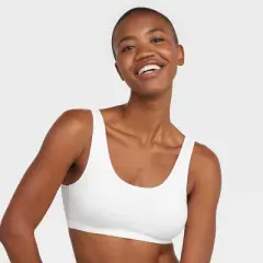 Hanes Women's 3pk Cropped Scoop Neck Bralette HFA002