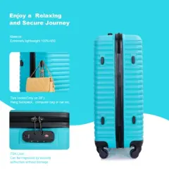 Dexmalle 3 Piece Turquoise Luggage Sets