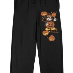 Mickey Mouse Classic Halloween Mickey Pumpkins Women&rsquo;s Black Sleep Pants